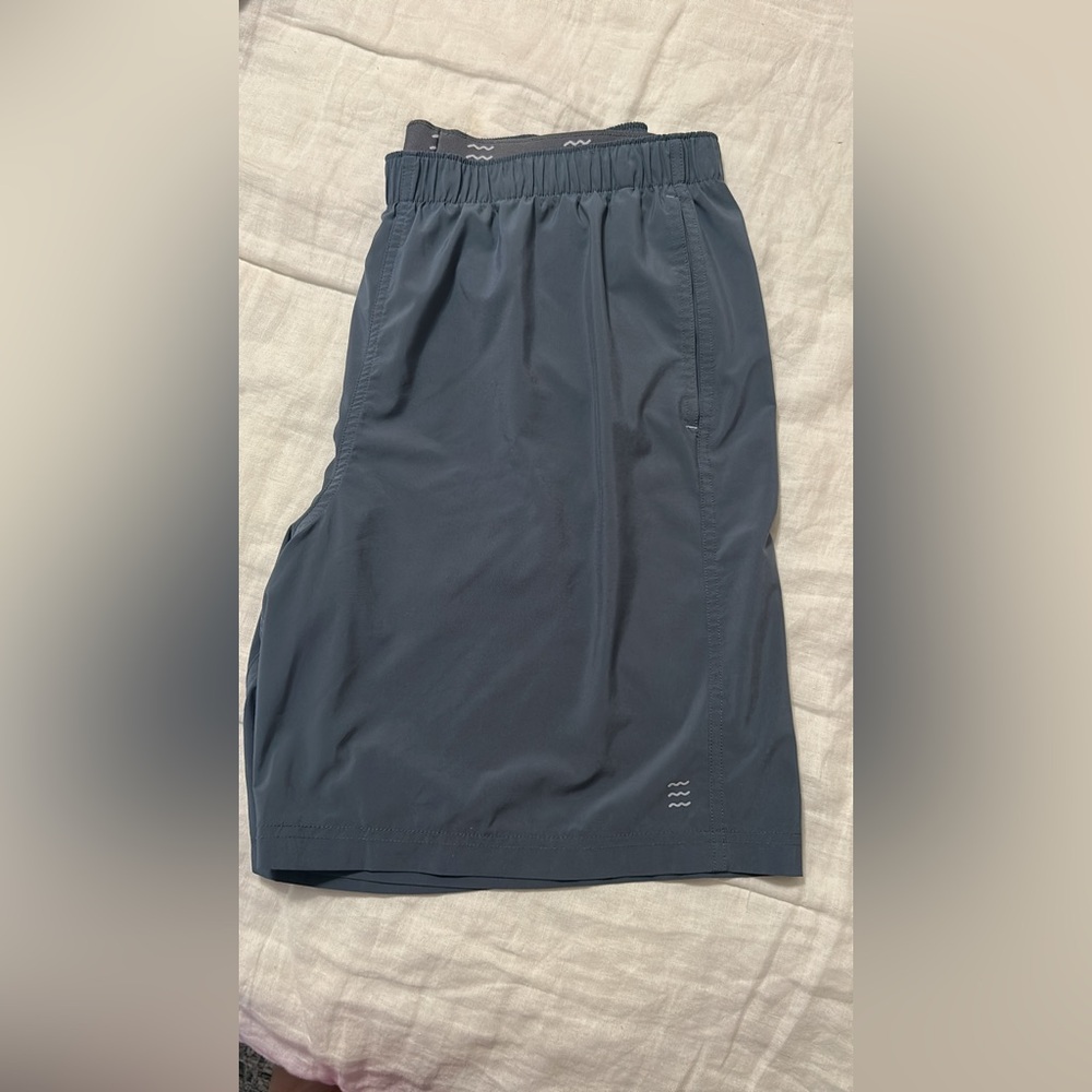 Free Fly Apparel Men's Deep Blue Athletic Shorts